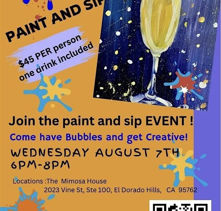 Unleash Your Creativity with ‘Bubbles in a Glass’ Paint and Sip Night at Mimosa House