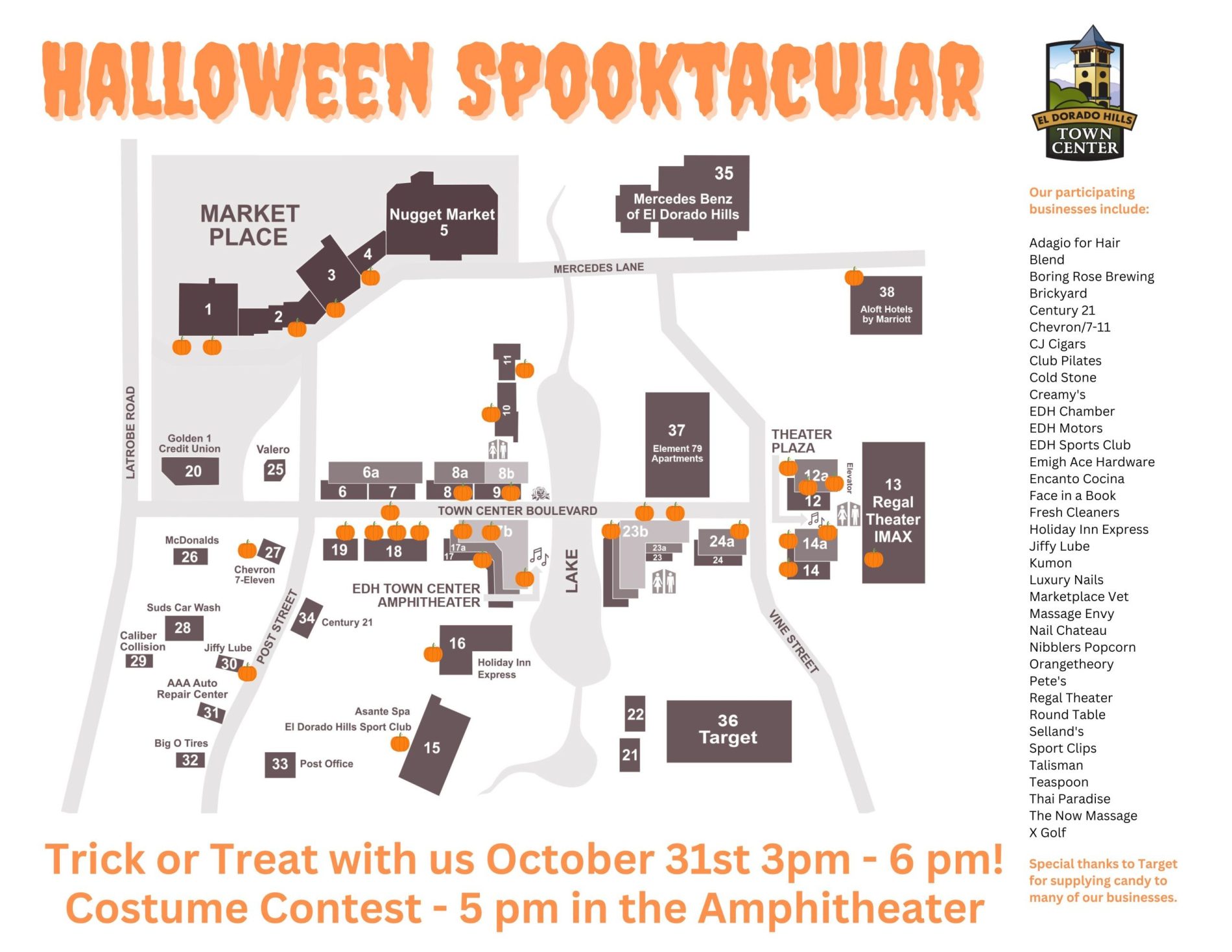 Halloween Night Activities in El Dorado County: Town Center Spooktacular 2024